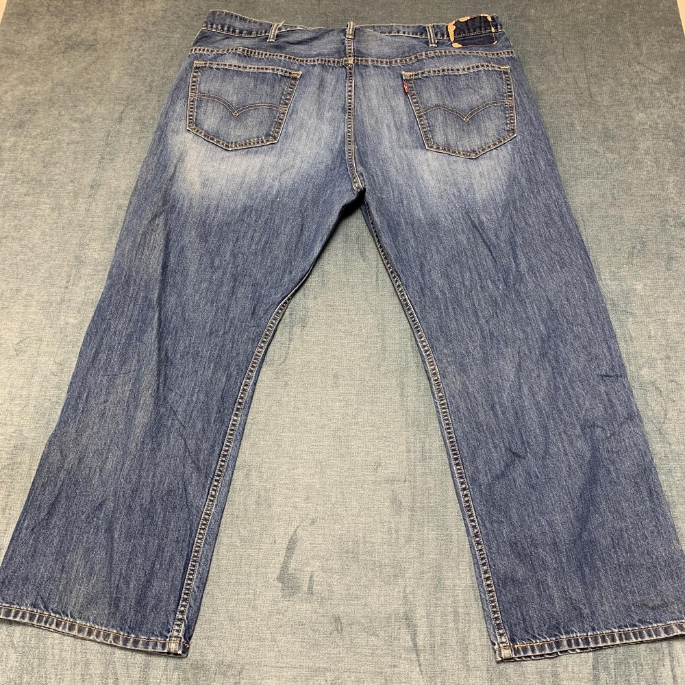 Vintage Levi's Jeans Mens 42x29 Blue Denim Light Wash Everyday Wear Wide Leg